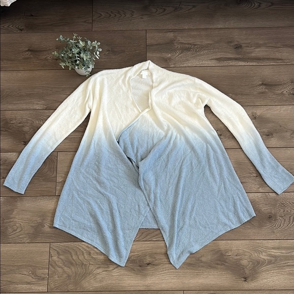 Barefoot Dreams Cream and Blue Ombre Cardigan Size S/M - Picture 2 of 7